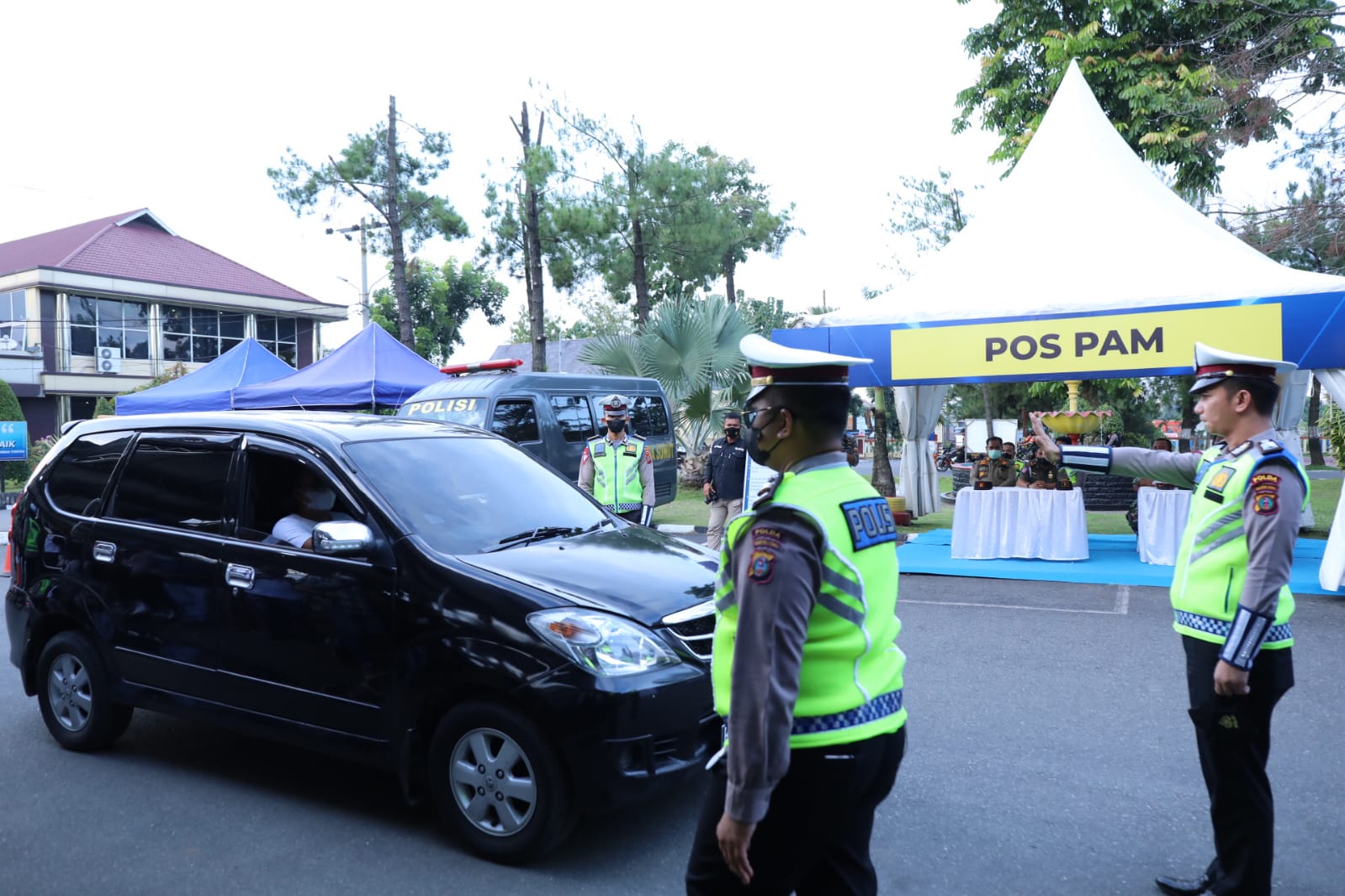 Dit Lantas Polda Sumut Gelar Simulasi Pos Pam Ops Lilin Toba 2021