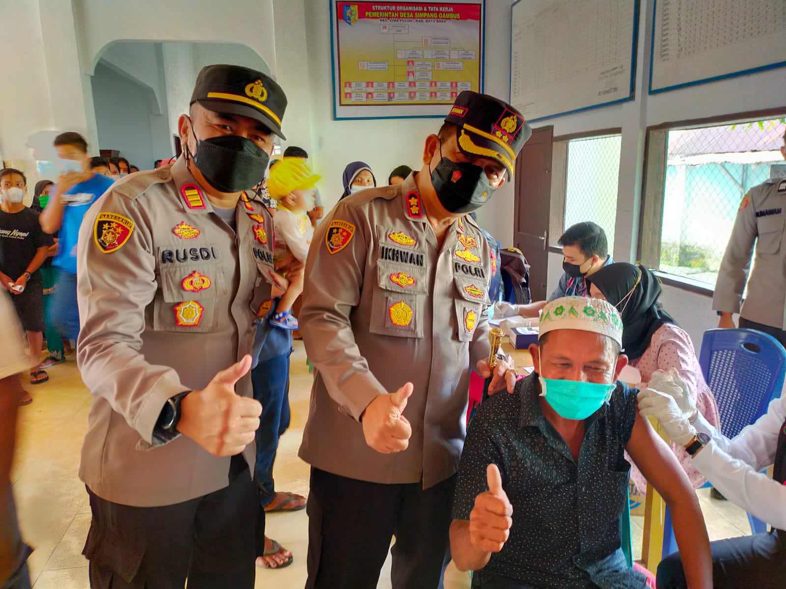 Percepatan Vaksinasi Kapolres Batubara Monitoring Ke Desa