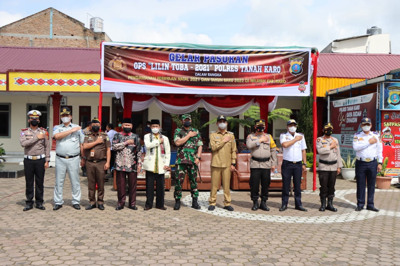 Wakil Bupati Karo Pimpin Apel Gelar Pasukan OPS Lilin 2021