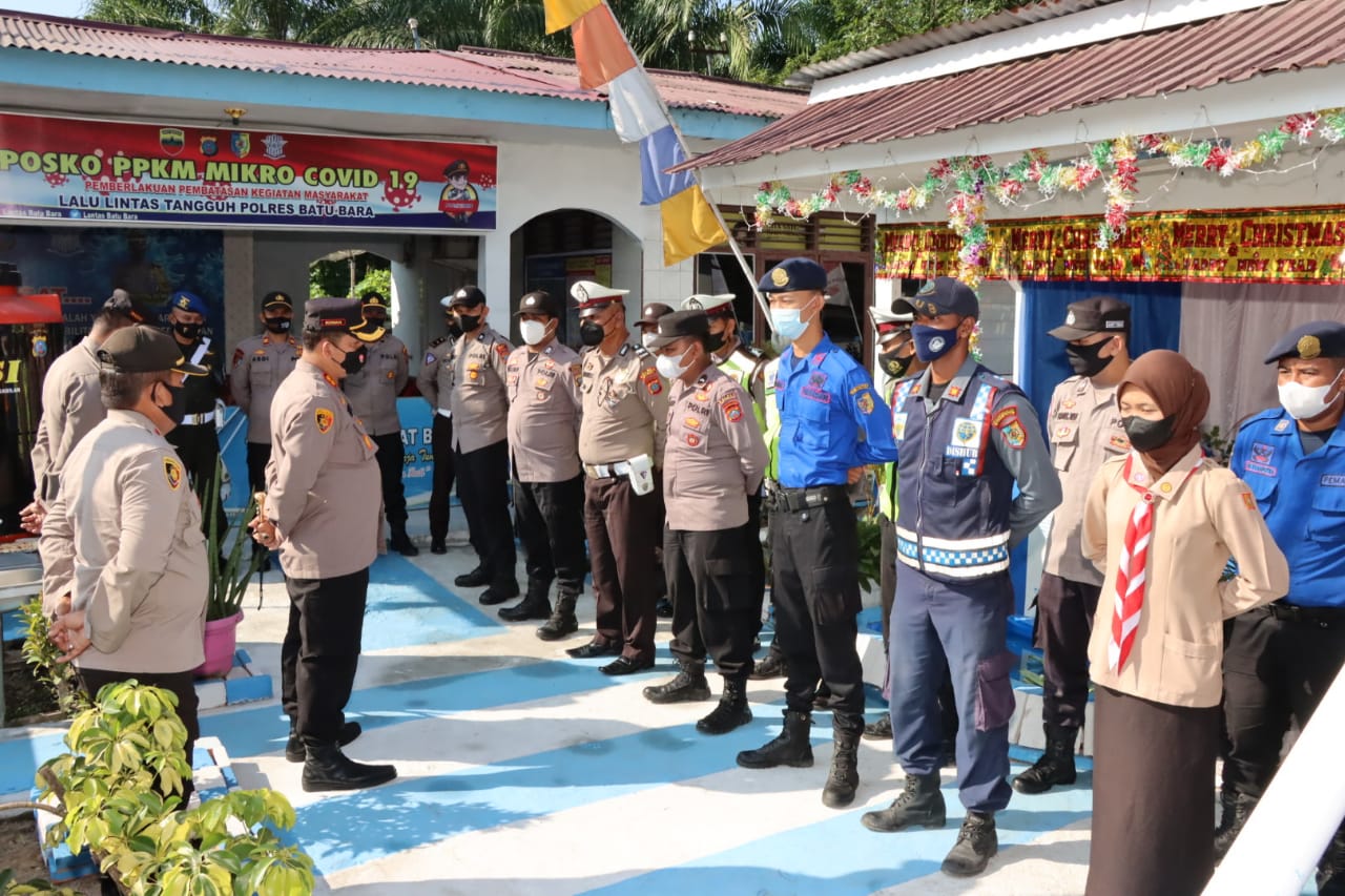 Kapolres Batubara Cek Kesiapan Pos Pam Pengamanan Jelang Nataru
