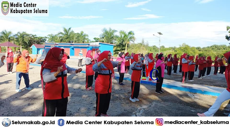 GOW Kabupaten Seluma Laksanakan Senam Perdana Di Awal Tahun 2022 