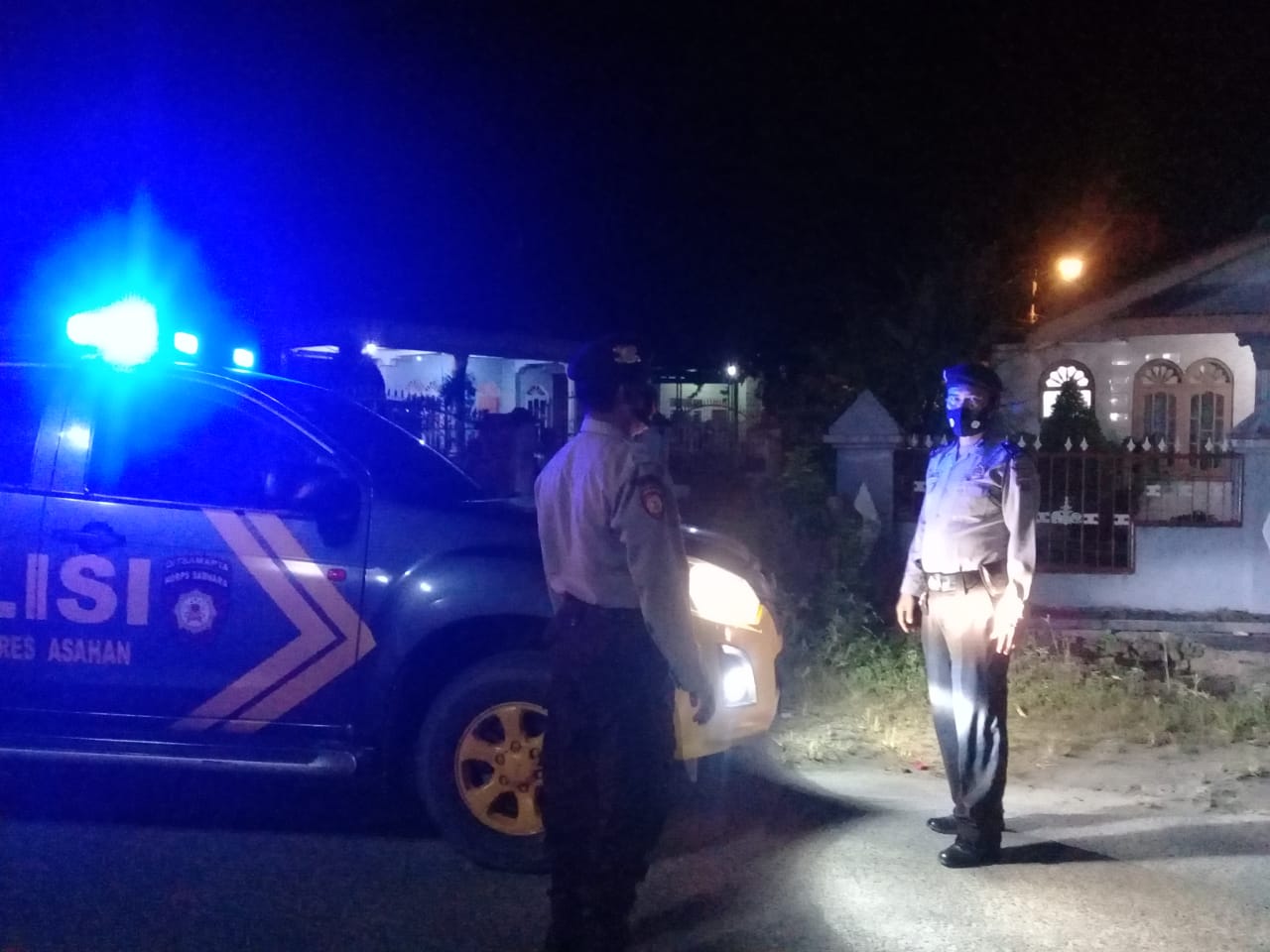 Polres Asahan Sampaikan Pesan Kamtibmas dan Prokes