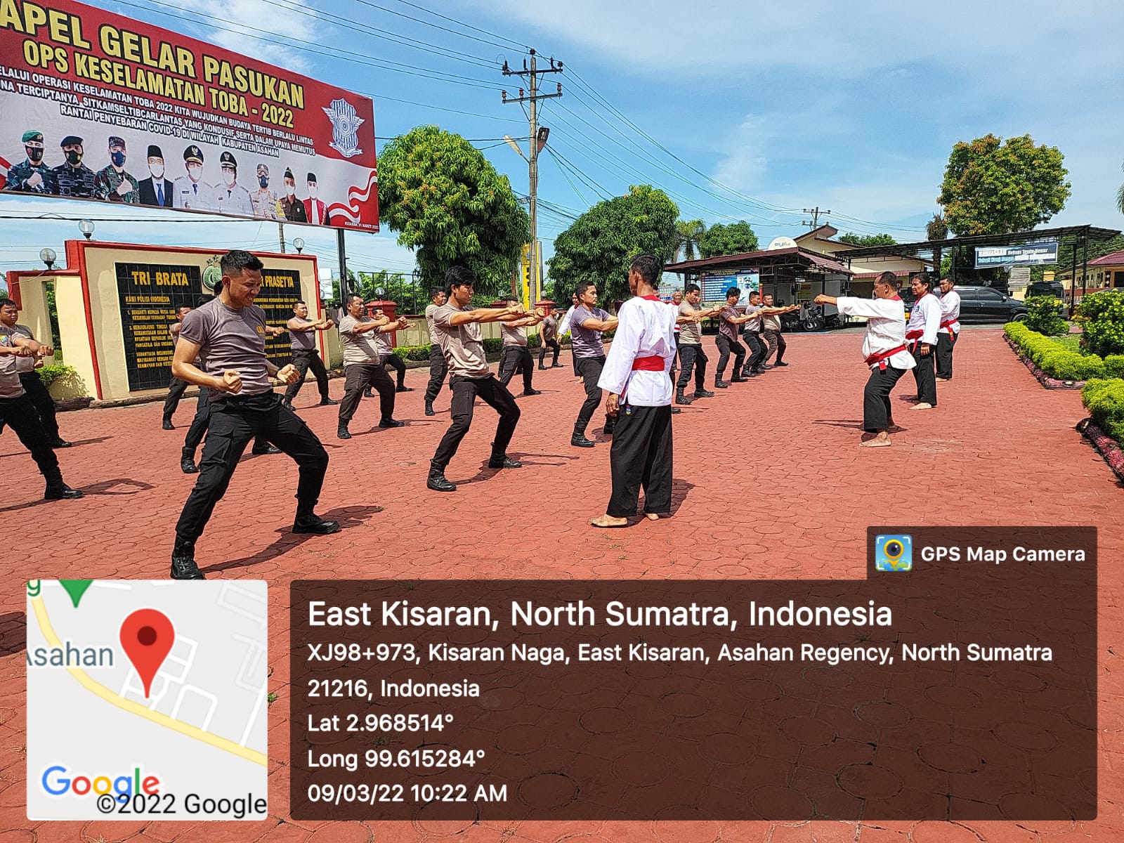 Polres Asahan Latihan Beladiri Pencak Silat Merpati Putih