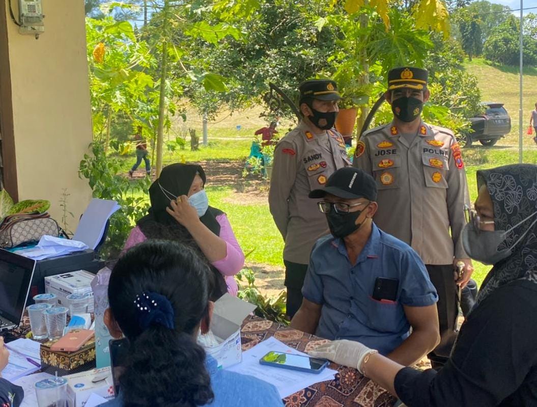 Kapolres Batu Bara Monitoring Vaksinasi di Laut Tador