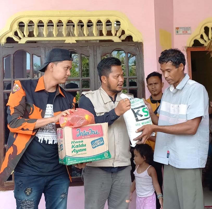 Pemuda Pancasila Nibung Hangus Bersama KSJ Bantu Korban Kebakaran