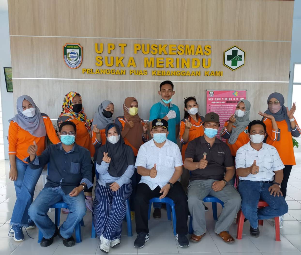 Bupati, Wabup Dan Sekda Seluma Tinjau Gerakan Serentak Vaksinasi COVID-19 