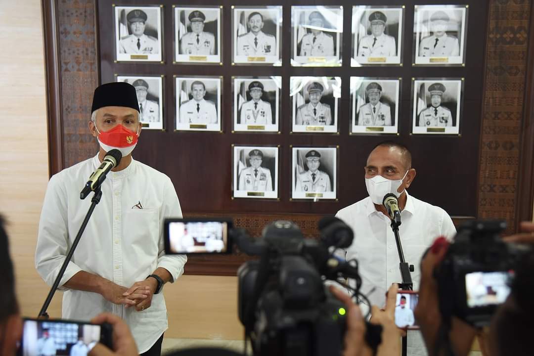 Gubernur Edy Sambut Kunjungan Gubernur Ganjar