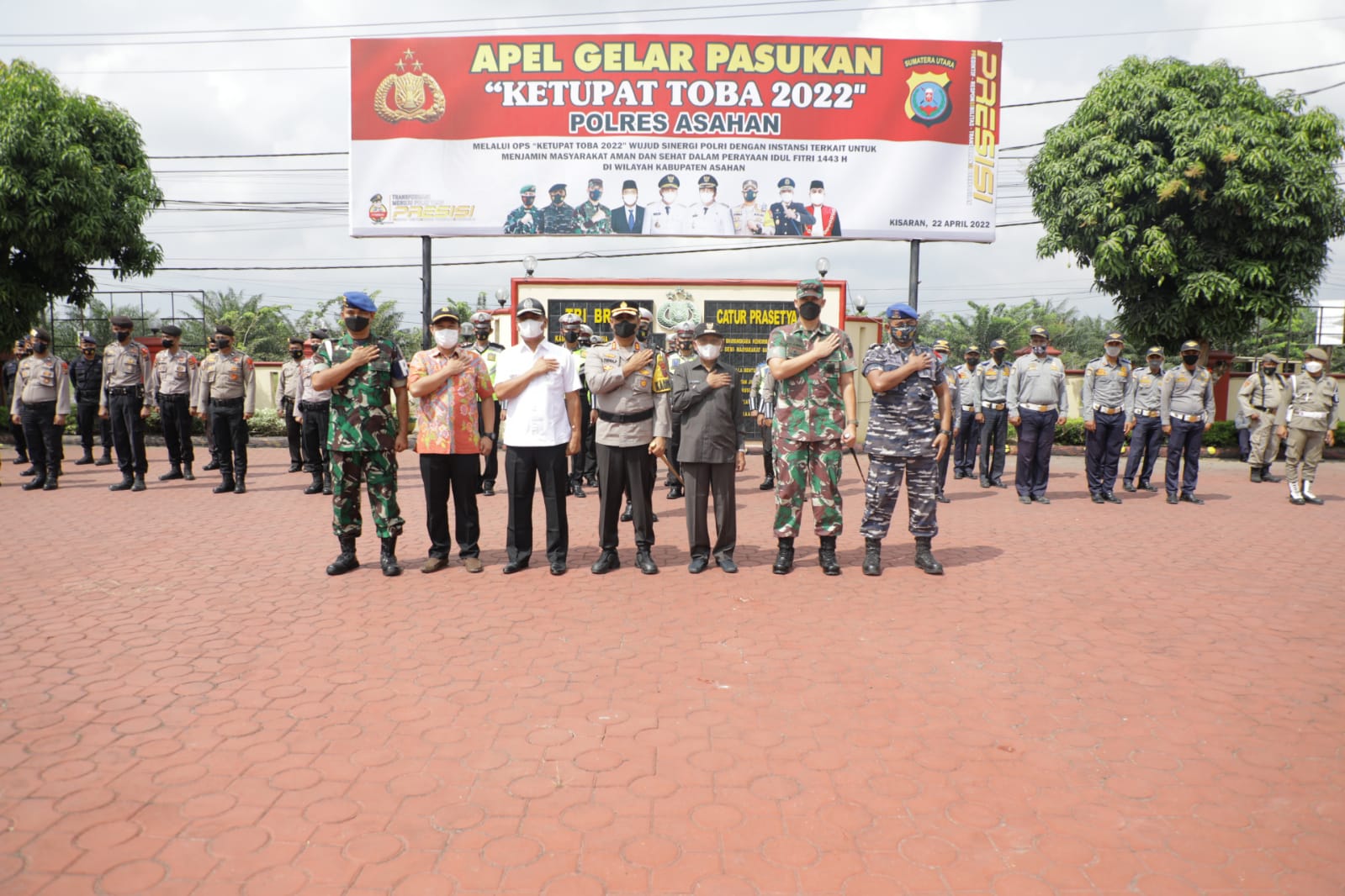 Bupati Asahan Pimpin Apel Gelar Pasukan Ketupat Toba 2022