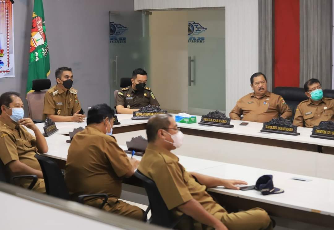 Forkopimda Karo Ikuti Acara Puncak HOD Ke-26 di Istana Negara Secara Virtual