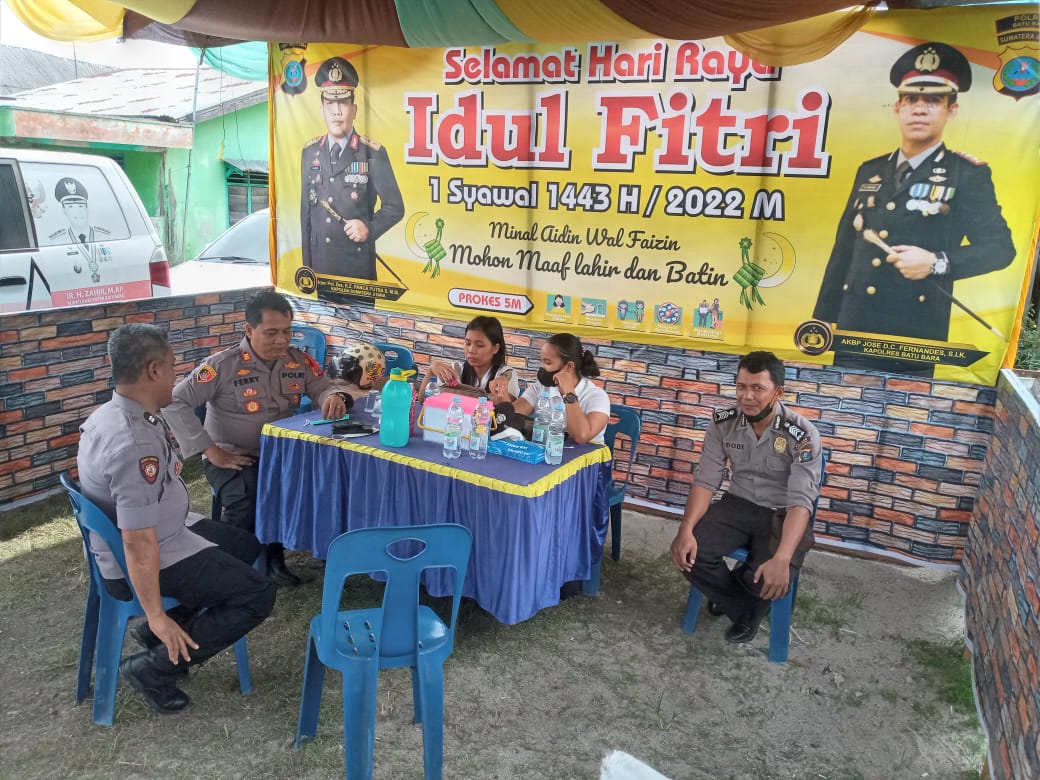 Kapolsek Labuhan Ruku Himbau Pengunjung Pantai Bunga Patuhi Prokes