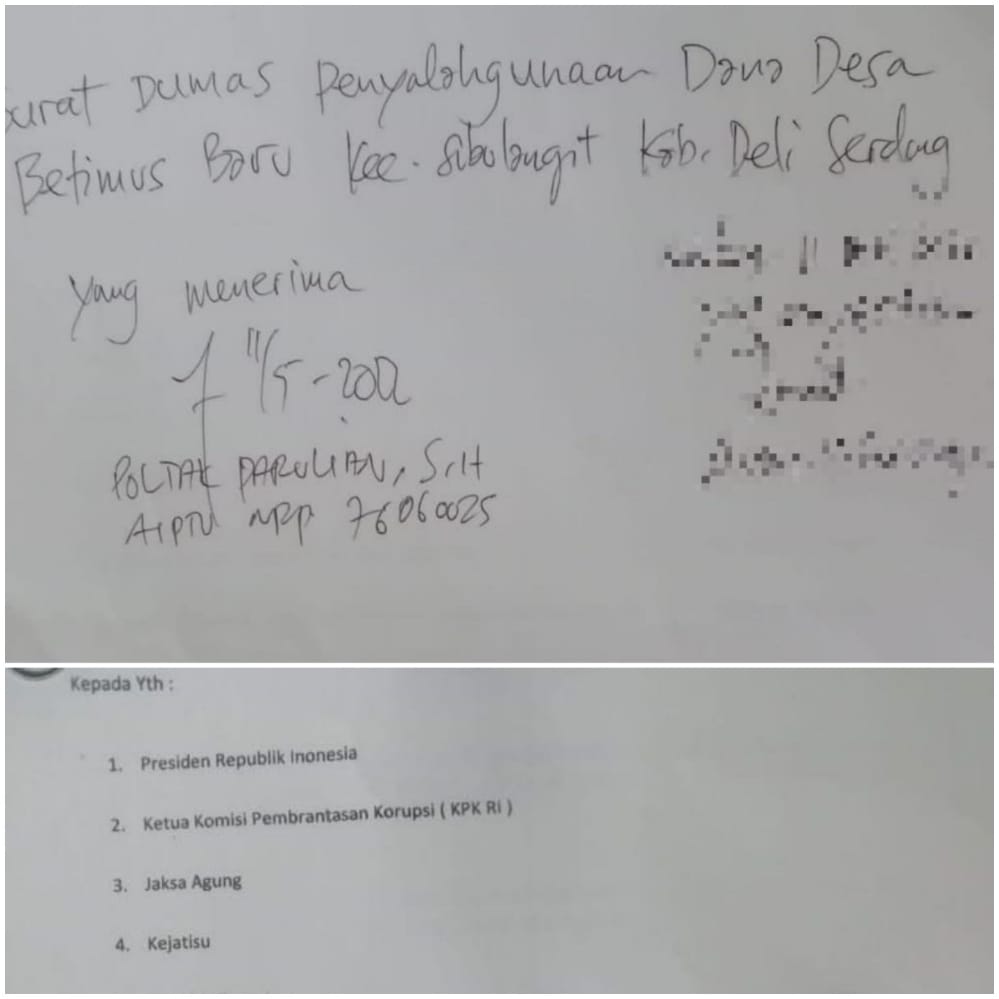 Masyarakat Minta Kejatisu dan Polda Periksa Aliran Dana Desa Betimus Sibolangit