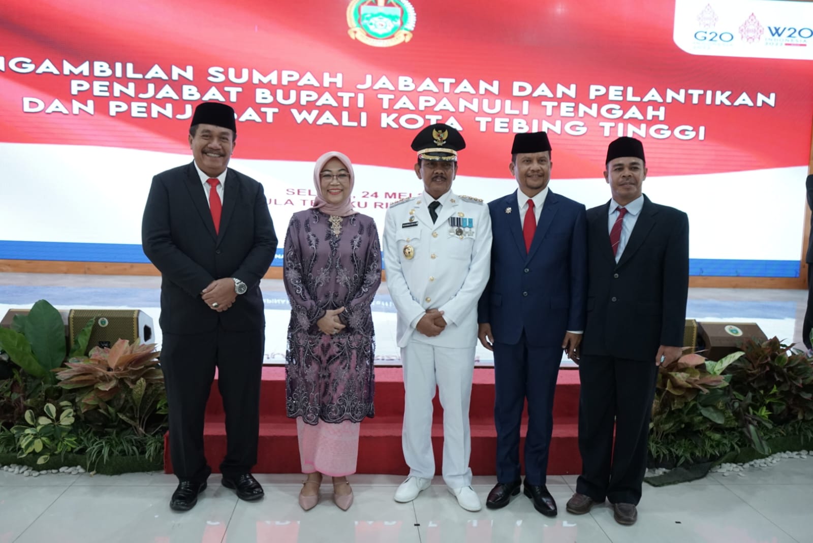Wabup Asahan Hadiri pelantikan Pj Bupati Tapteng dan Pj Walikota Tebing Tinggi
