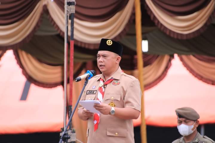 Bupati Labuhanbatu Saat Memberikan Sambutannya Sebelum Pembukaan Jambore Tahun 2022