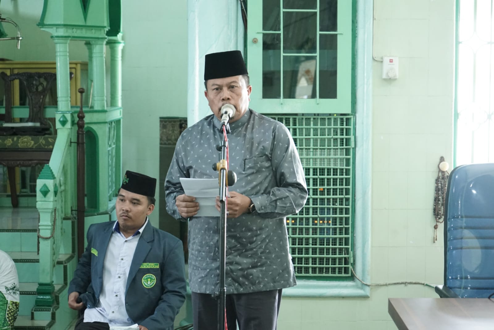 Asisten Perekonomian dan Pembangunan Saat Menyampaikan Sambutan Dalam Tabligh Akbar PCNU Asahan (Foto : Diskominfo Asahan)