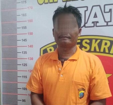Sulas (41) terduga pelaku penggelapan hewan ternak lembu (foto : Ist)