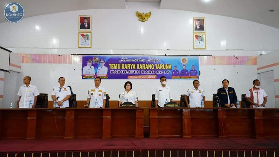 Bupati Cory Buka Acara Temu Karya Karang Taruna Indonesia Kabupaten Karo