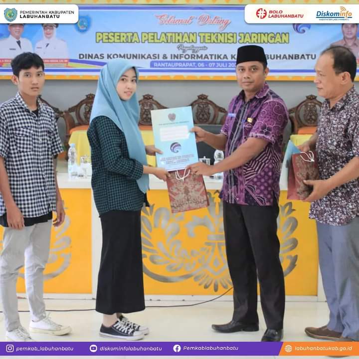 Diskominfo Labuhanbatu Adakan Pelatihan Teknisi Jaringan Untuk Mahasiswa dan Murid SMK