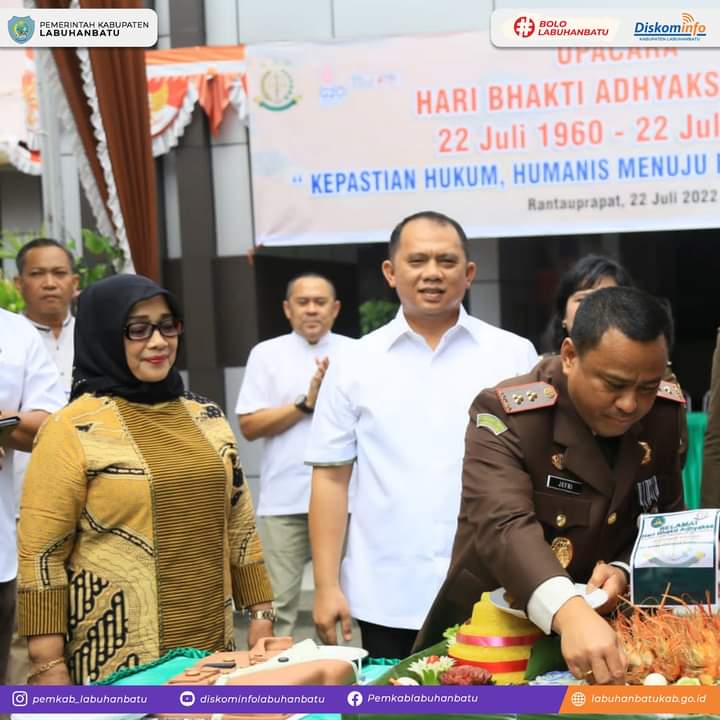 Bupati dan Wabup Labuhanbatu Hadiri Peringatan Hari Bhakti Adhyaksa