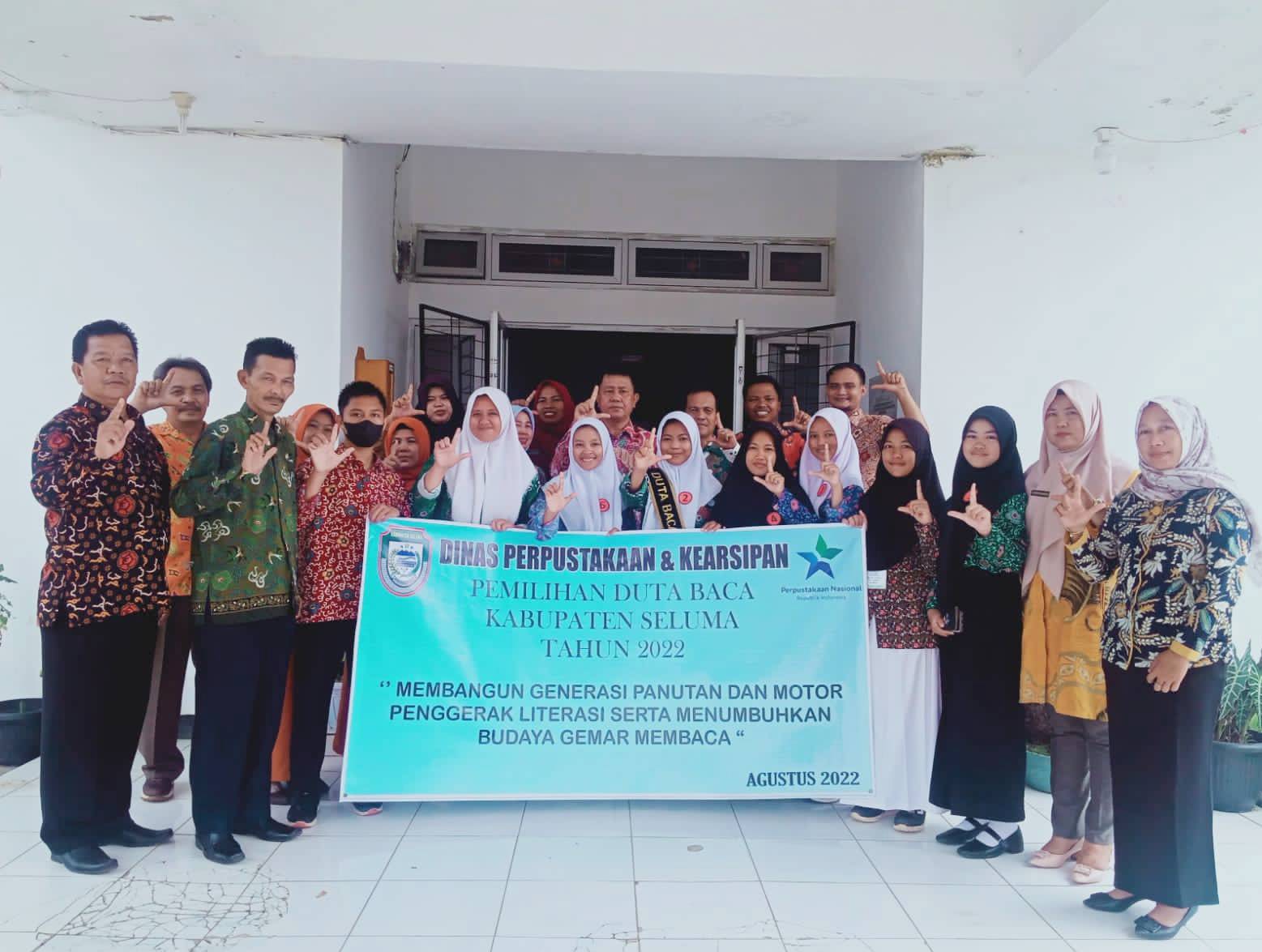 Pemilihan Duta Baca Kabupaten Seluma Tahun 2022 ( Foto : MC Seluma )