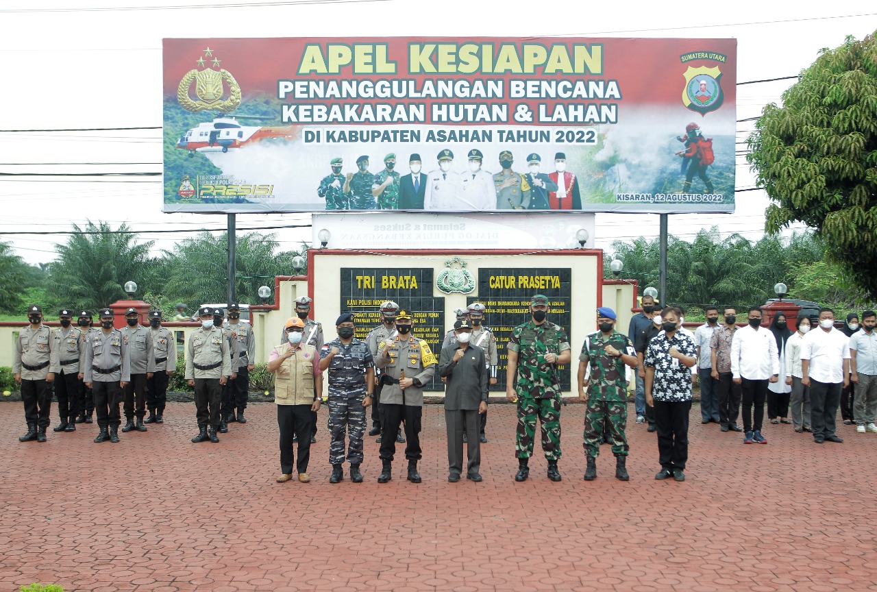 Bupati Asahan Irup Apel Gelar Kesiapan Penanggulangan Bencana Karhutla