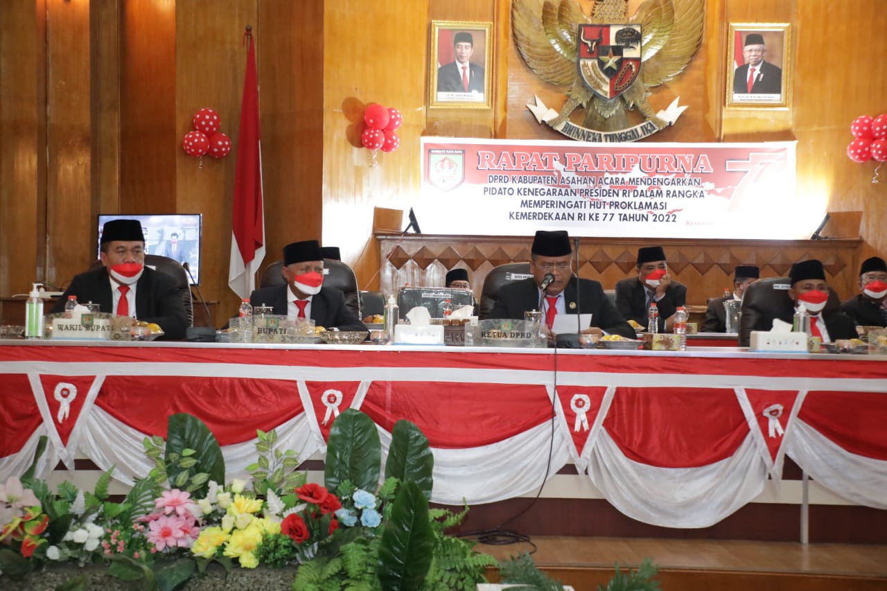Bupati Asahan Ikuti Rapat Paripurna DPRD Agenda Mendengarkan Pidato Kenegaraan Presiden RI