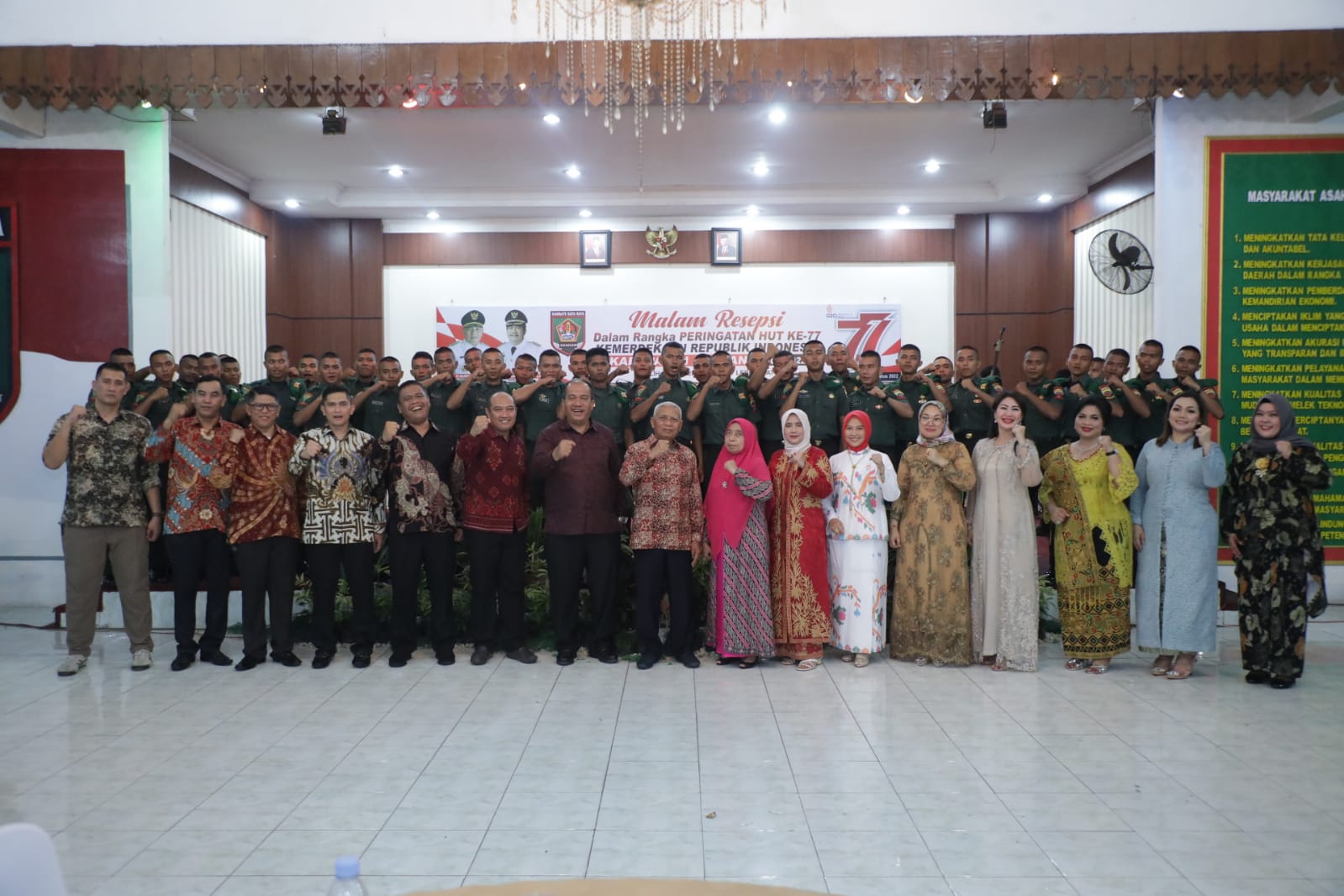 Pemerintah Kabupaten Asahan Gelar Malam Resepsi Peringatan HUT Ke-77 RI