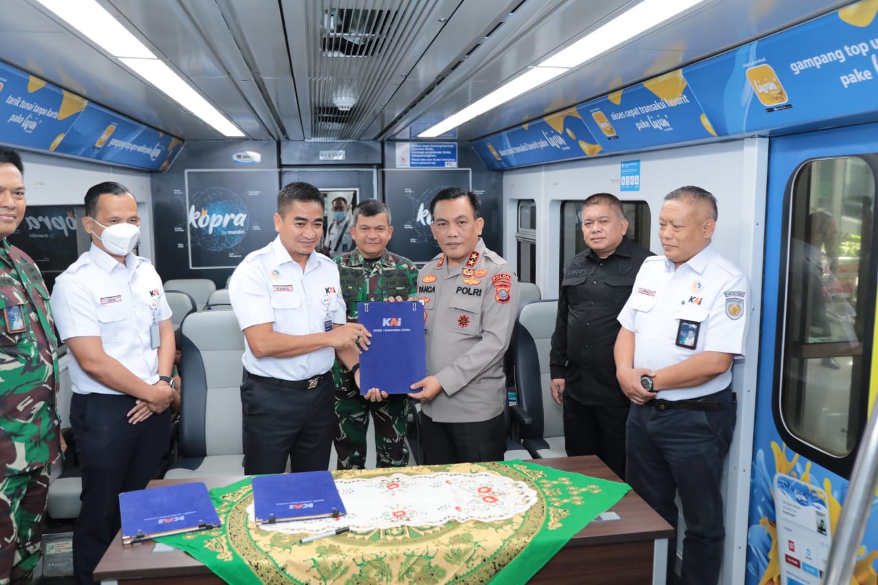 Kapolda Sumut Tandatangani Kerjasama Bersama PT KAI