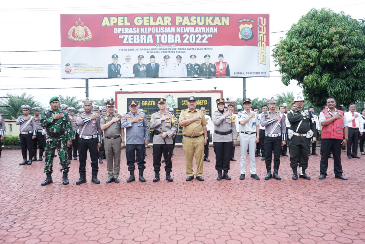 Wabup Asahan Hadiri Apel Gelar Pasukan OPS Zebra Toba 2022