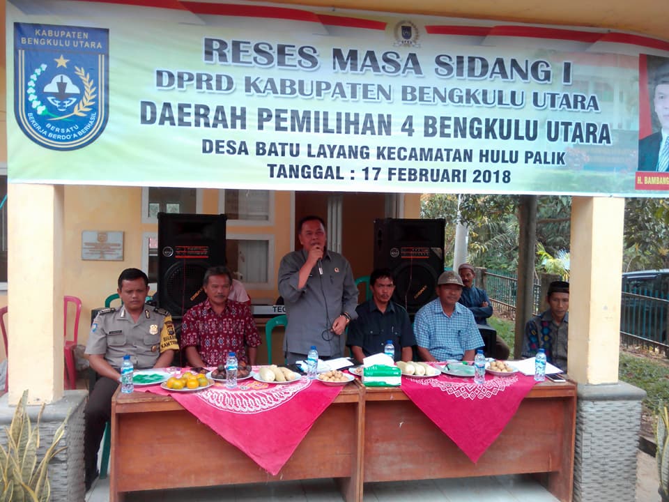 Wakil Ketua 1 DPRD Bengkulu Utara H.Bambang Irawan Saat memberikan sambutan