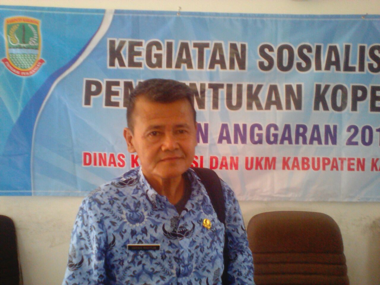 Hasan mahptu selaku kasi keanggotaan dan peraturan dinas koperasi setelah lakukan sosialisasi