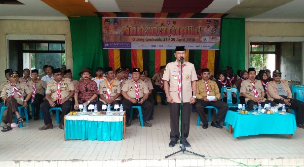 Kakankemenag. Aceh Utara, Salamina MA saat memberikan amanat 