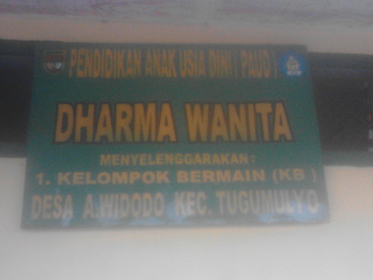 Papan Merk Nama Sekolah PAUD