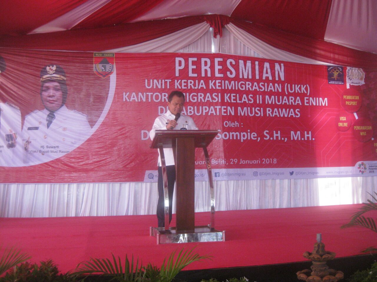 Peresmian Kantor Imigrasi kelas II Musi Rawas