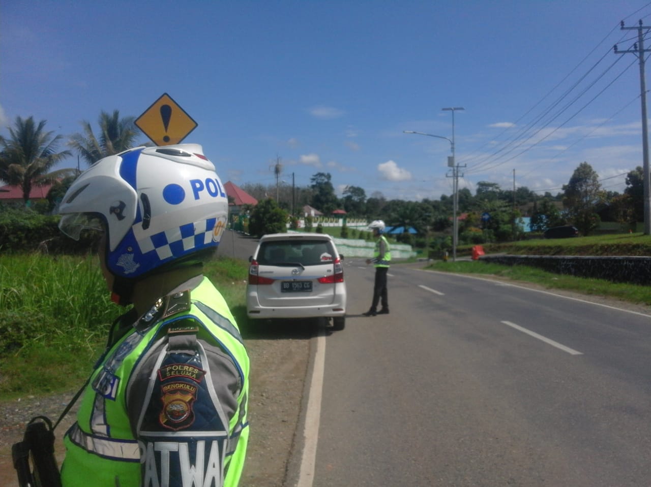 Tampak Satua Lantas Polres Seluma mengelar Razia