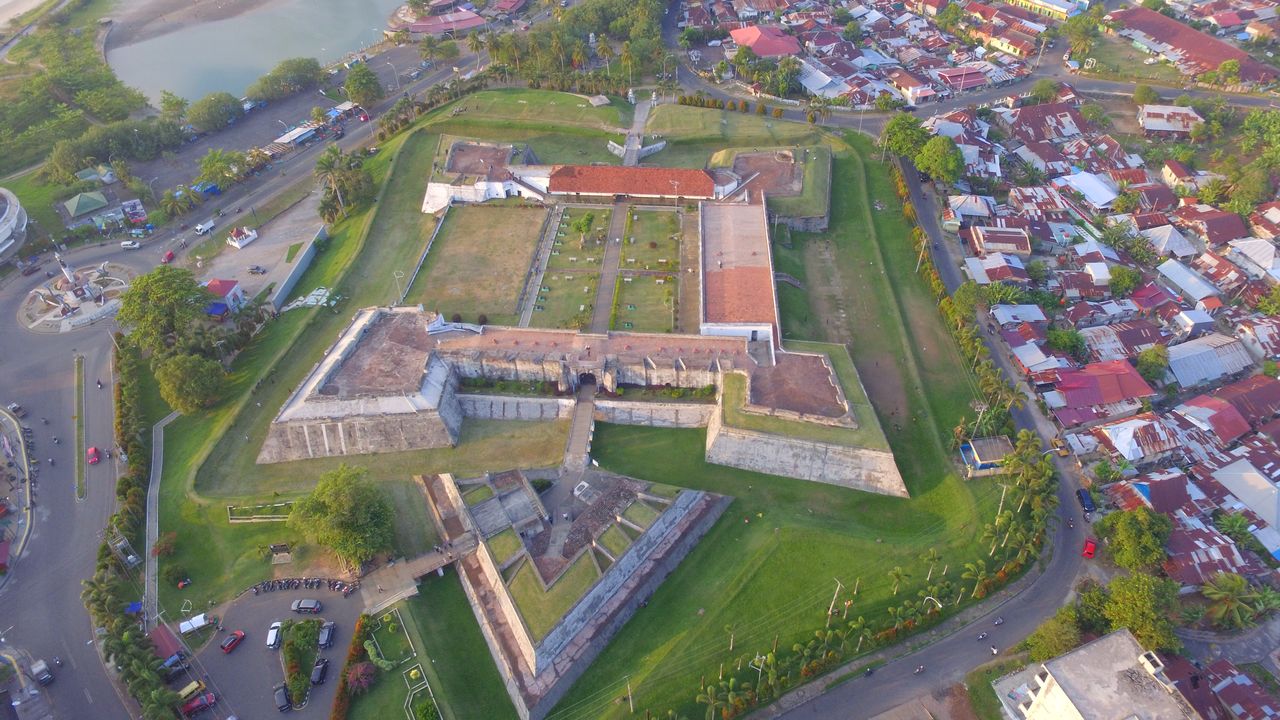 Tampak Benteng Marlborough terlihat dari atas