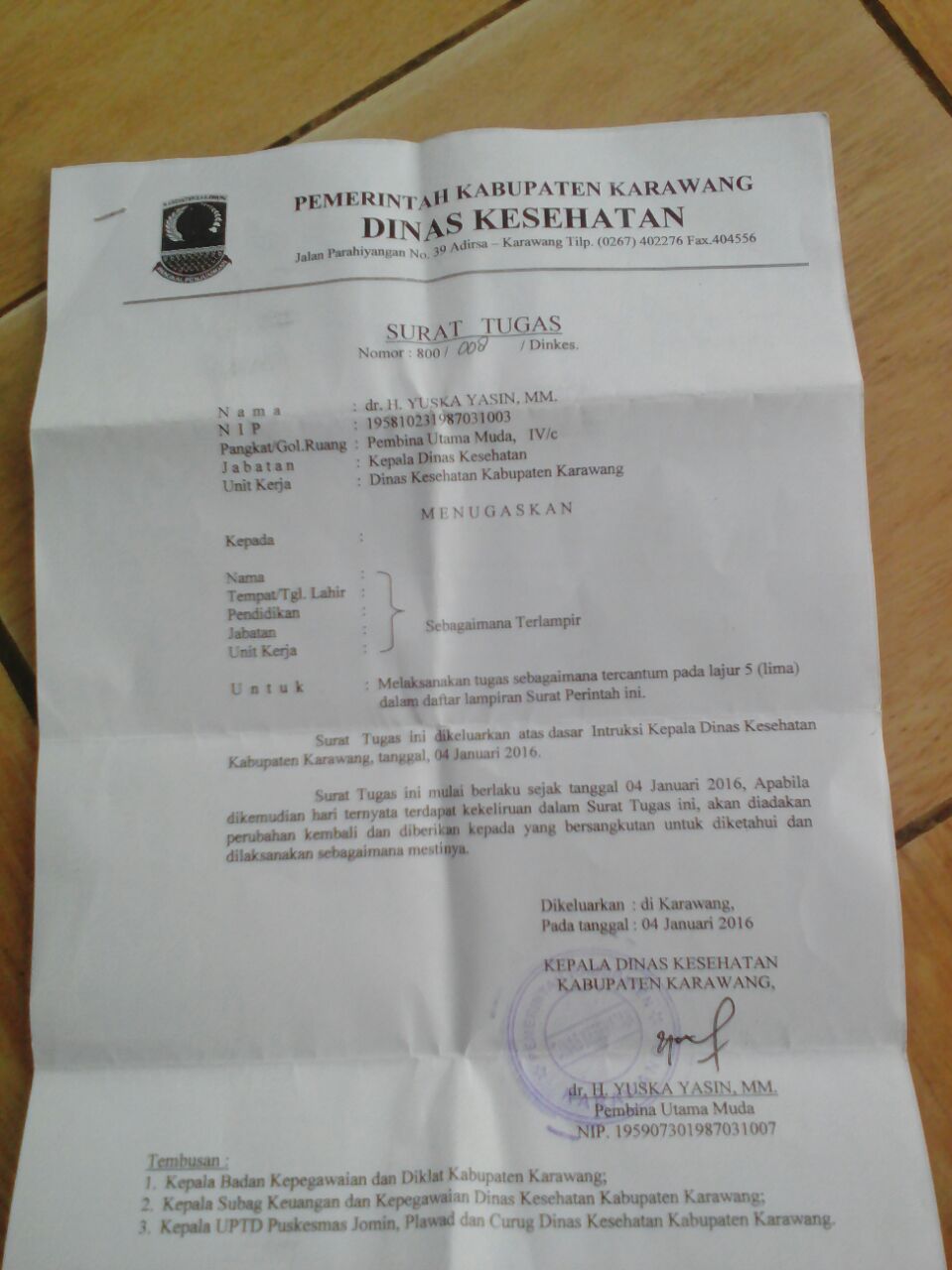 Bukti Surat Atas Nama Bersangkutan 