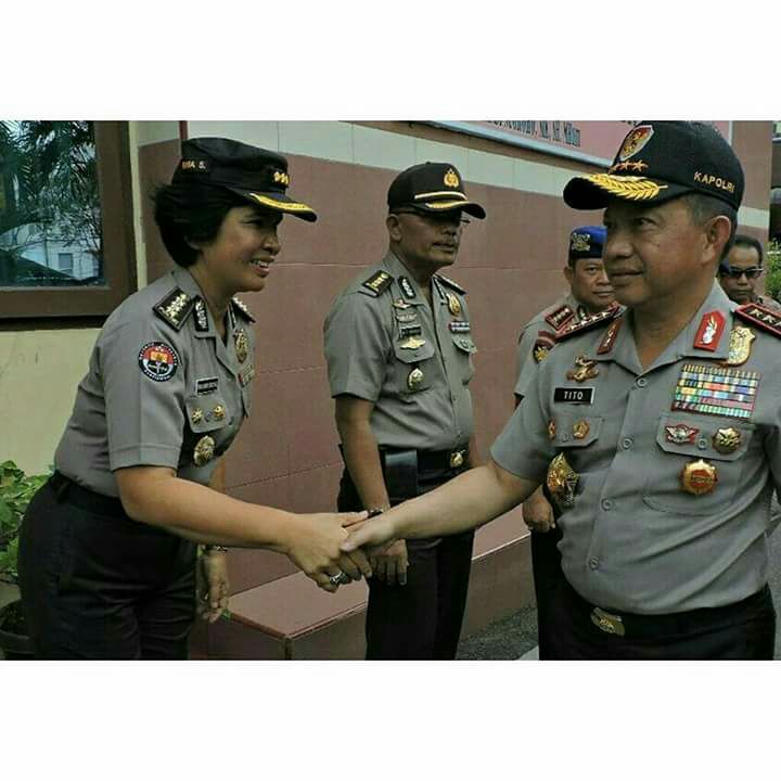 Tampak Kedatangan Kapolri Tito Karnavian  beserta Jajaran 