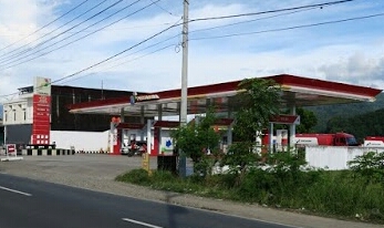 Tampak SPBU tak ada aktifitas akibat Pembatasan Stok yang dilakukan Pertamina 