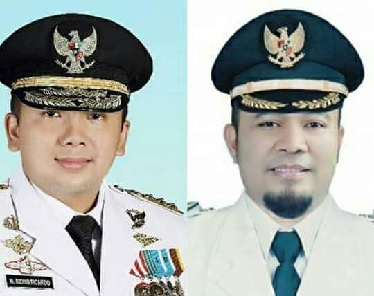 Foto Petahana Gubernur Lampung Ridho dengan Helmi Hasan Walikota Bengkulu