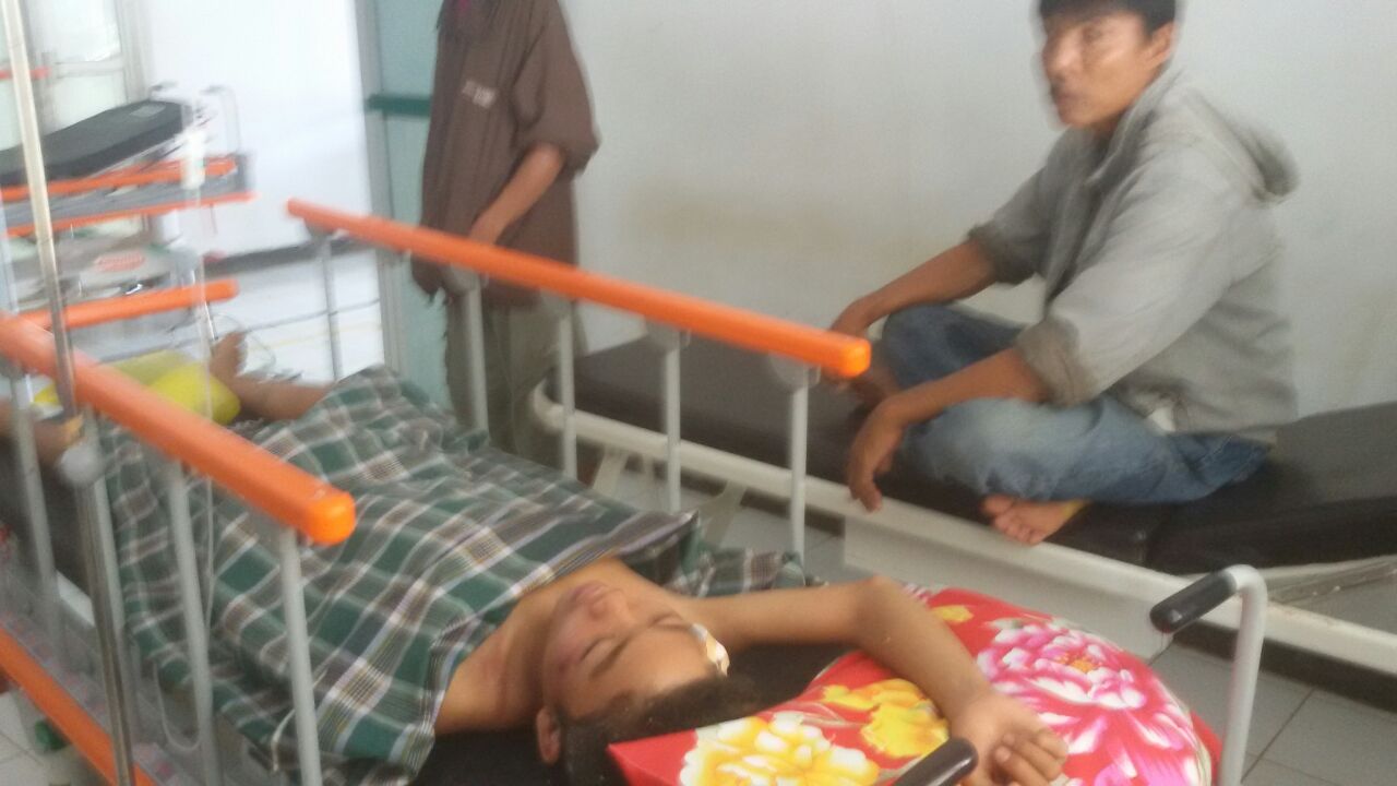 Korban Eki yang mengalami Luka kebab hingga tak sadarkan diri