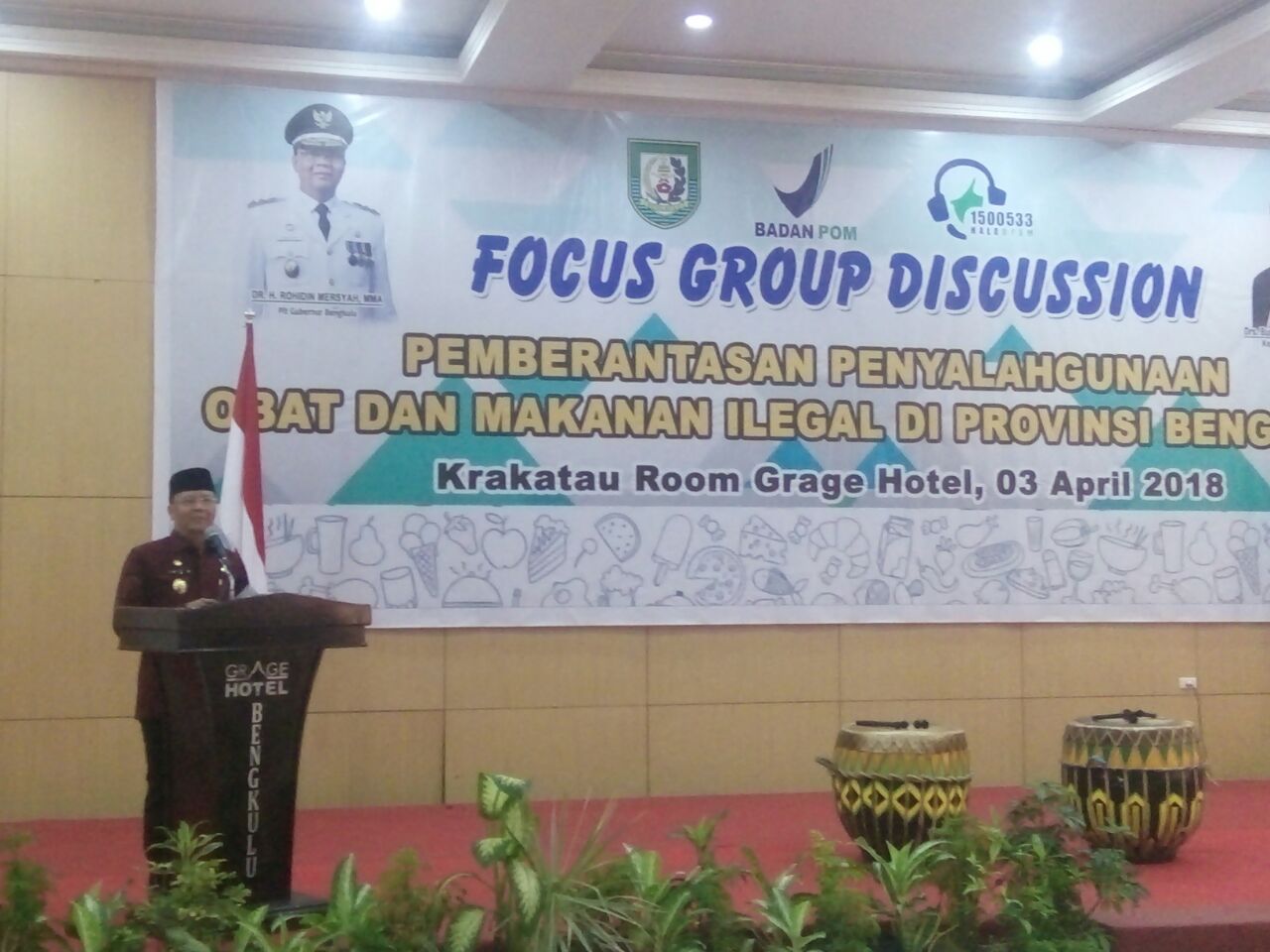 Plt Gubernur Bengkulu Rohidin Mersyah saat memberikan Sambutan