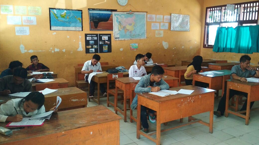 Tampak saat UNBK 2018 paket A dan B