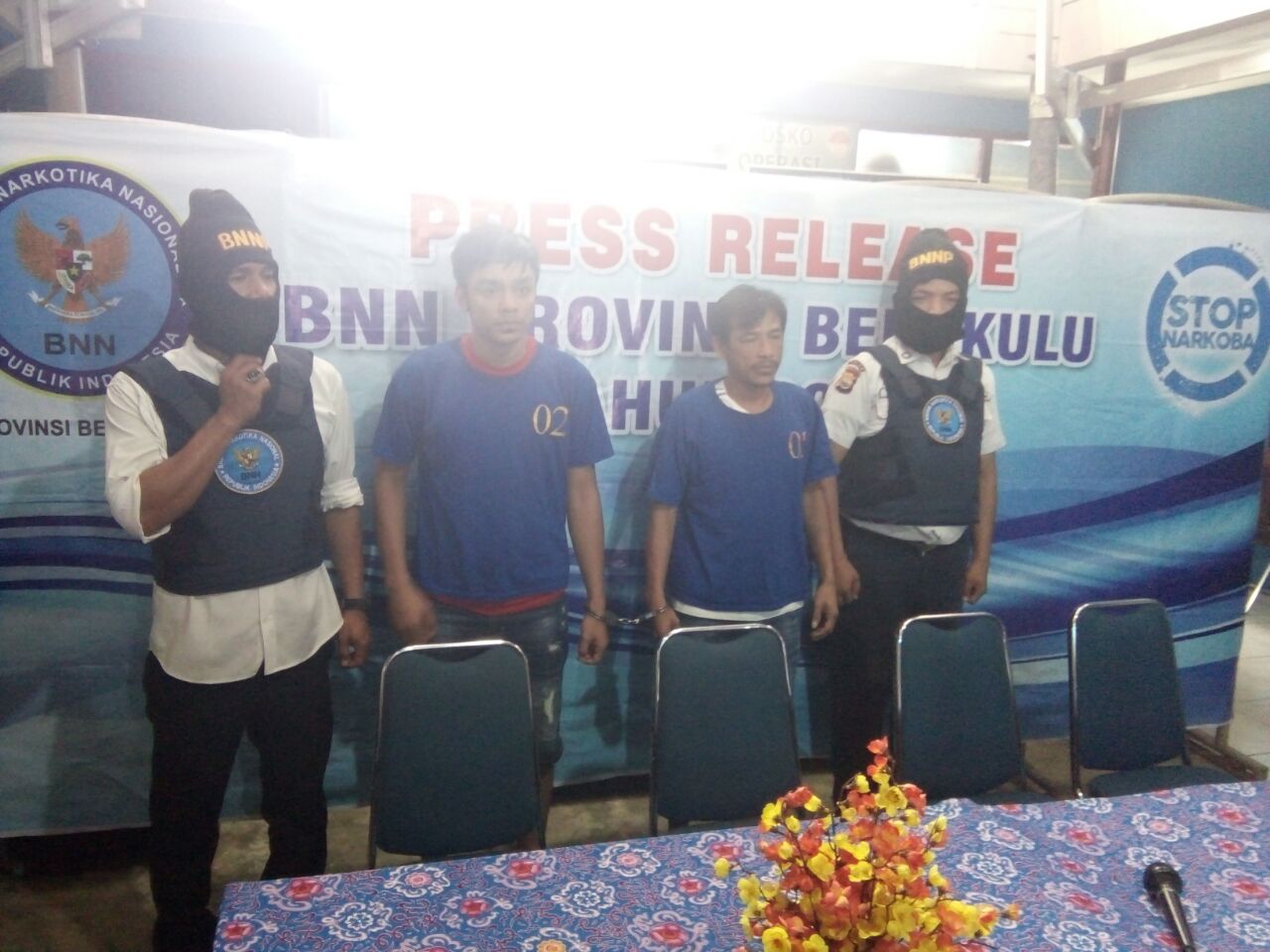 Tempak Pelaku yang diamankan pihak BNNP
