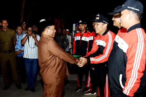 Sekda Kampar Sambut Kirab Pemuda