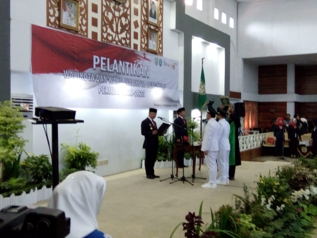 Plt Gunernur Bengkulu melantik Wali Kota dan wakil Wali Kota Bengkulu