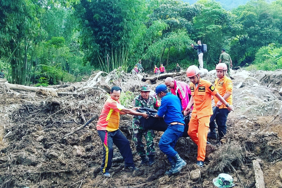 Saat simulasi di Desa Semangat Gunung