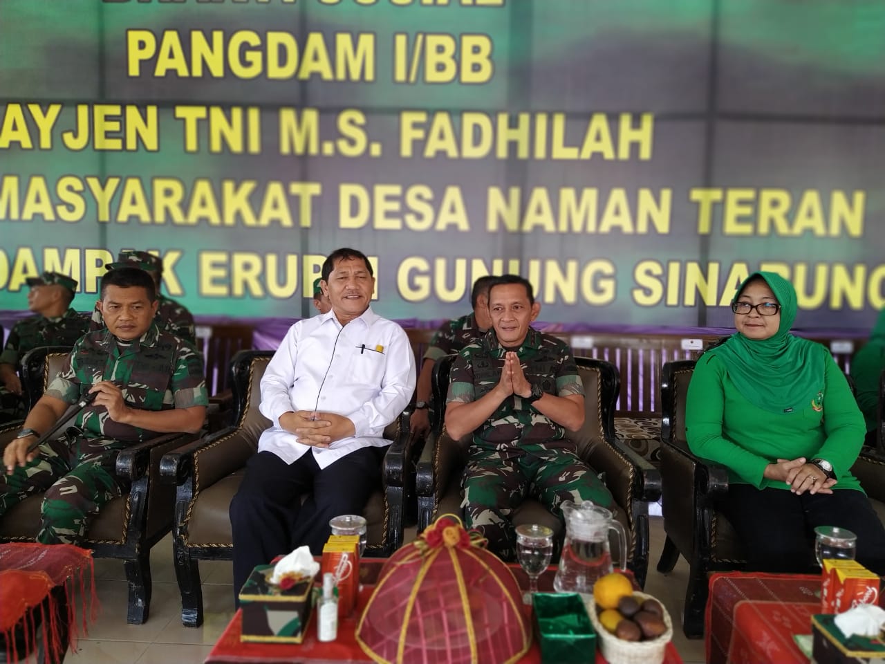 Bupati karo Dampingi Pangdam 1/BB Dalam Acara Bakti sosial 