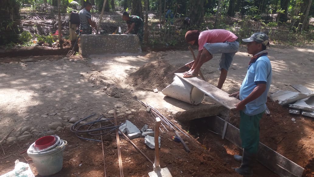 Satgas TMMD Perbaiki Gorong-gorong