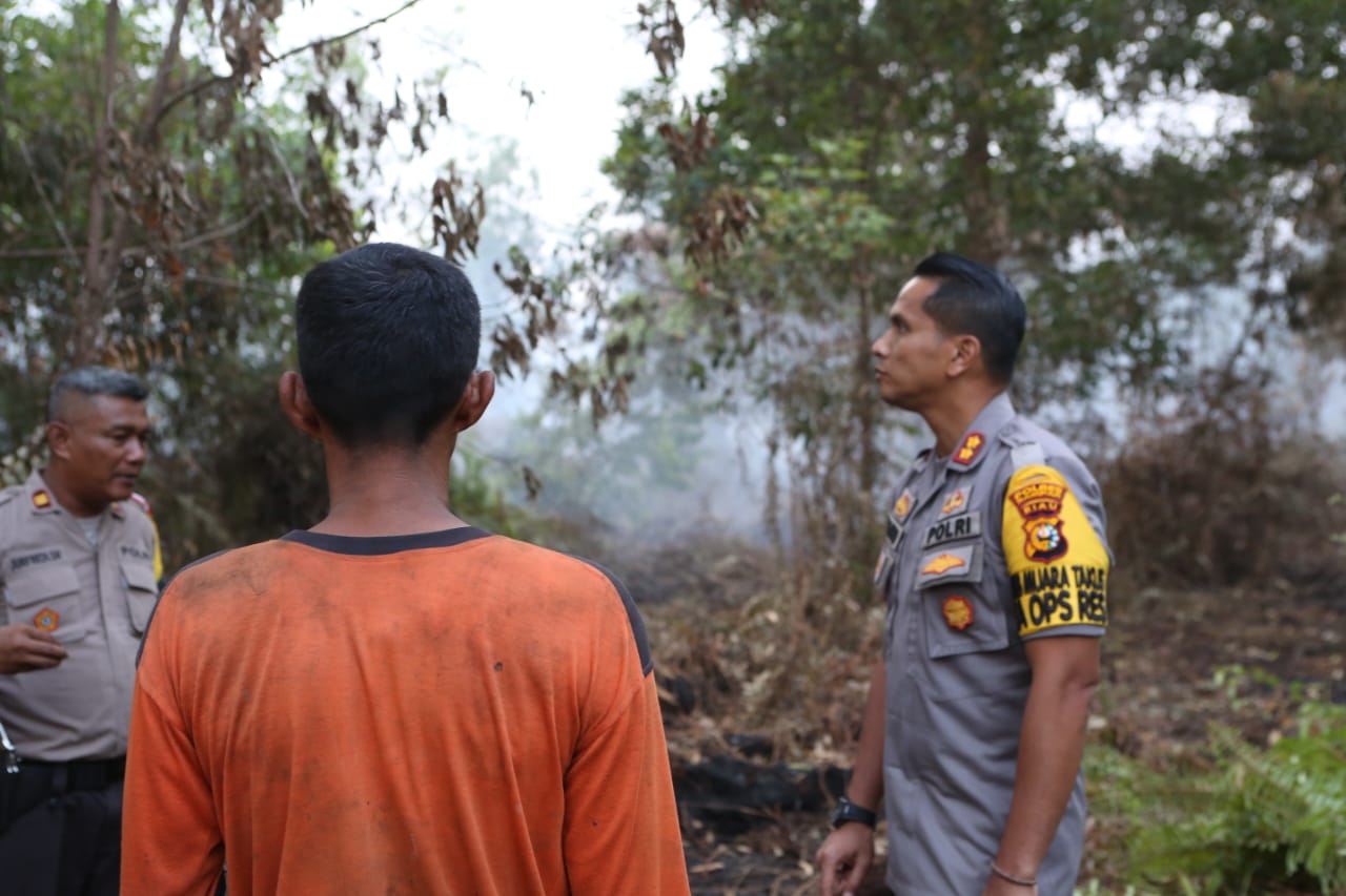 Kapolres Kampar Tinjau Penanganan Karlahut