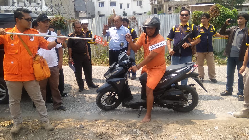 Polsek Telukjambe Timur Gelar Rekonstruksi Kasus Pembunuhan